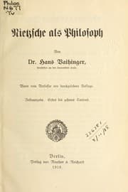 Tapa de Nietzsche als Philosoph