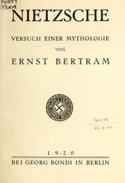 Tapa de Nietzsche, Versuch einer Mythologie