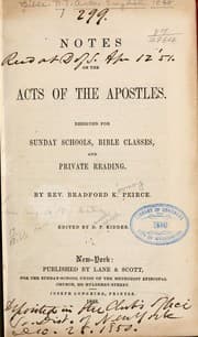 Tapa de Notes on the Acts of the apostles