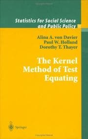 Tapa de The Kernel method of test equating