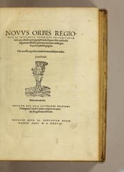 Tapa de Nouus orbis regionum ac insularum ueteribus incognitarum