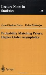 Tapa de Probability matching priors