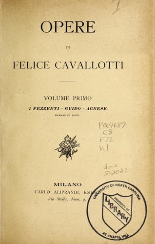 Tapa de Opere di Felice Cavallotti