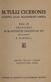 Tapa de Orationes in M. Antonium Philippicae XIV