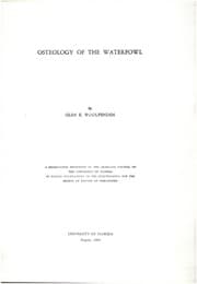 Tapa de Osteology of the waterfowl