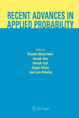 Tapa de Recent advances in applied probability