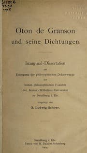 Tapa de Oton de Granson und seine dichtungen