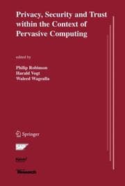 Tapa de Privacy, security, and trust within the context of pervasive computing