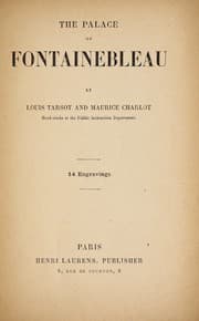 Tapa de The palace of Fontainebleau