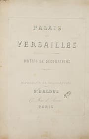 Tapa de Palais de Versailles, motifs de décorations