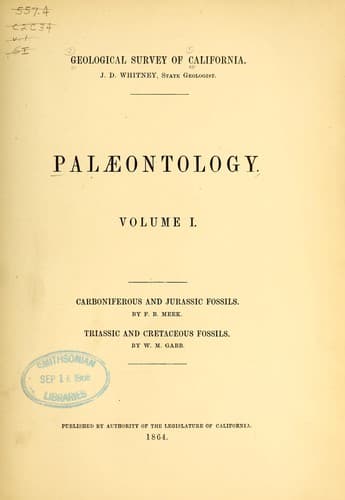 Tapa de Palæontology ...