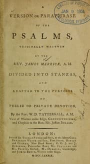Tapa de A Version or paraphrase of the Psalms