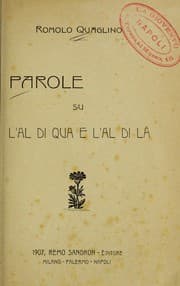 Tapa de Parole su l'al di qua e l'al di là