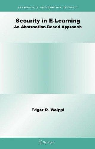 Tapa de Security in E-Learning (Advances in Information Security)