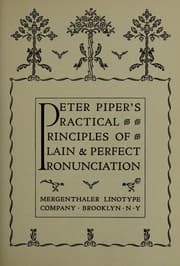 Tapa de Peter Piper's practical principles of plain & perfect pronunciation