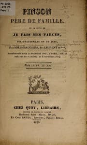 Tapa de Pinson, père de famille