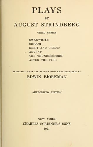 Tapa de Plays by August Strindberg