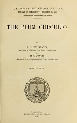 Tapa de The plum curculio