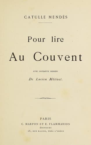 Tapa de Pour lire au couvent