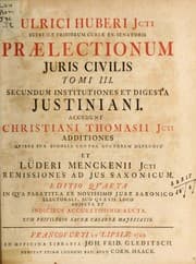 Tapa de Praelectiones juris civilis secundum Institutiones et Digesta Justiniani