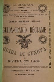 Tapa de Premiate guide, orario, reclame delle navigazioni sui laghi italiani-svizzeri e ferrovie descrittive, illustrata con carte topografico