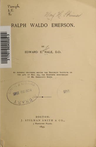 Tapa de Ralph Waldo Emerson