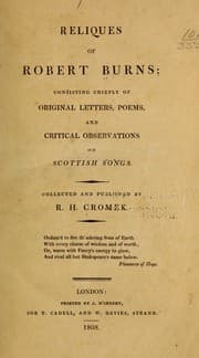 Tapa de Reliques of Robert Burns