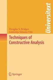 Tapa de Techniques of constructive analysis