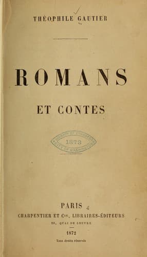 Tapa de Romans et contes.