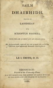 Tapa de Sailm Dhaibhidh, maille ri Laoidhean o'n Scrioptur Naomha, chum bhi air an seinn ann an aoradh Dhia
