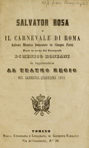 Tapa de Salvator Rosa, o, Il carnevale di Roma