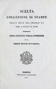 Tapa de Scelta collezione di stampe dalla metà del secolo XV sino a tutto il XVIII
