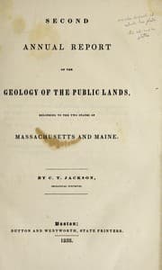 Tapa de Second annual report on the geology of the public lands belonging to the two states of Maine and Massachusetts