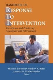 Tapa de Handbook of Response to Intervention