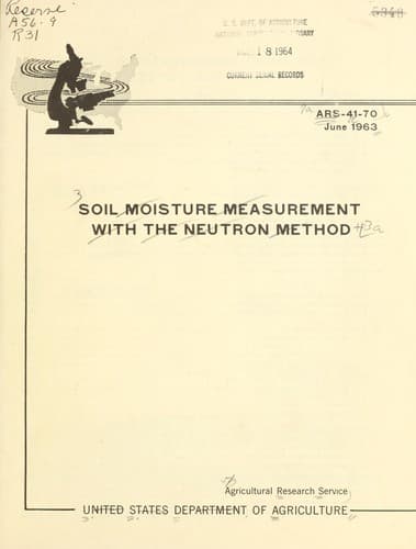 Tapa de Soil moisture measurement with the neutron method