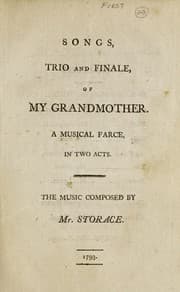 Tapa de Songs, trio, and finale, of My grandmother