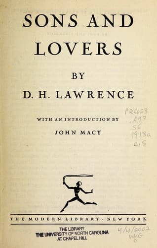 Tapa de Sons and lovers
