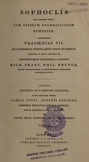 Tapa de Sophoclis quae exstant omnia, cum veterum grammaticorum scholiis