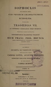 Tapa de Sophoclis que exstant omnia cum veterum grammaticorum scholiis