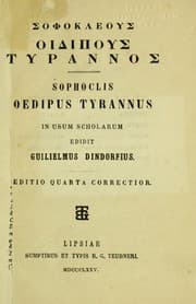 Tapa de Sophokleos Oidipous tyrannos