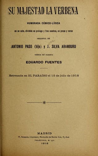 Tapa de Su majestad la Verbena