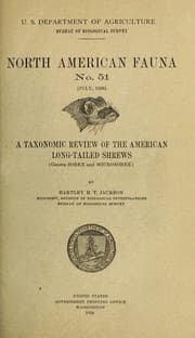 Tapa de A taxonomic review of American long-tailed shrews (genera Sorex and Microsorex)