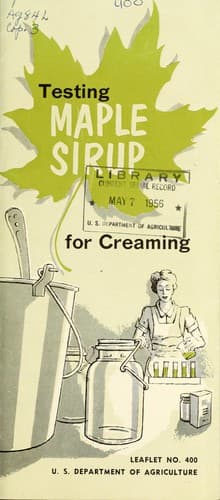 Tapa de Testing maple sirup for creaming