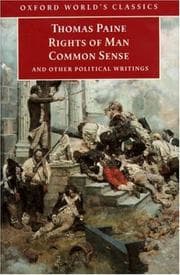 Tapa de Rights of Man, Common Sense, and Other Political Writings