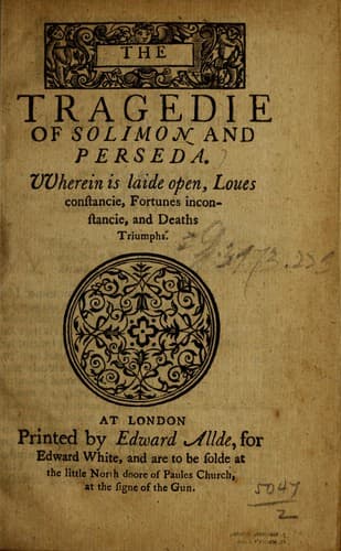 Tapa de The tragedie of Solimon and Perseda