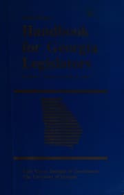 Tapa de Handbook for Georgia legislators