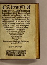 Tapa de A treatyse of the newe India, with other new founde landes and ilandes, aswell eastwarde as westwarde, as they are knowen and found in these oure dayes, after the descripcion of Sebastian Munster in his boke of vniuersall cosmographie