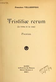 Tapa de Tristitiae rerum