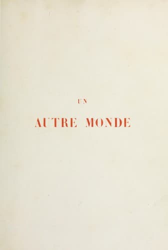 Tapa de Un autre monde