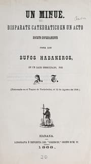 Tapa de Un minué